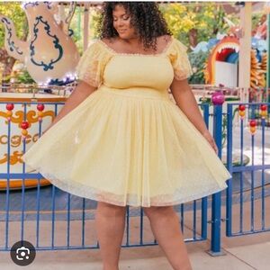 NWOT JessaKae Yellow Teacup Dress 2X